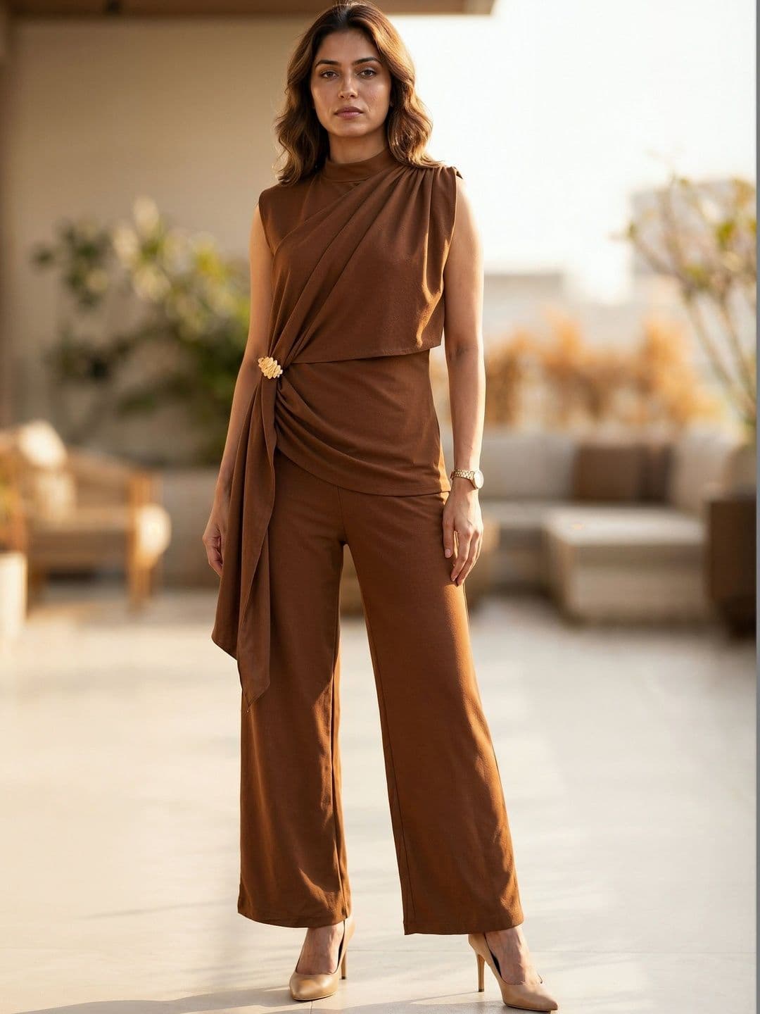 AASK Solid Top with Palazzos - view 1