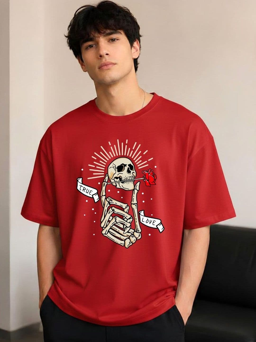 R.Code by The Roadster Life Co. Men Printed Drop-Shoulder Sleeves T-shirt - view 1
