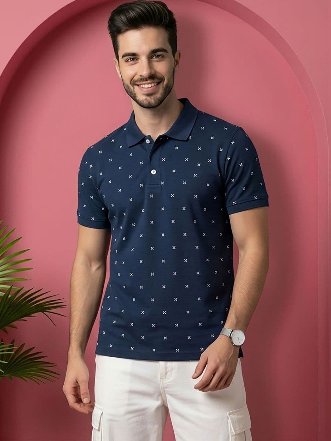 Kook N Keech Men Printed Polo Collar T-shirt - view 1
