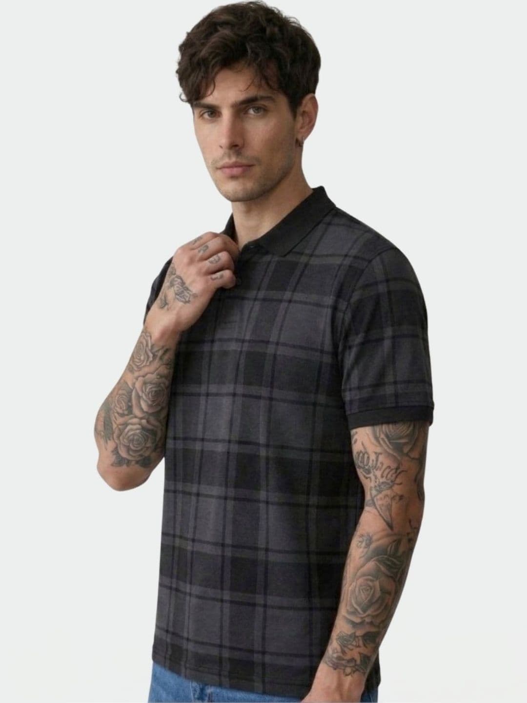 Kook N Keech Men Checked Polo Collar T-shirt - view 1