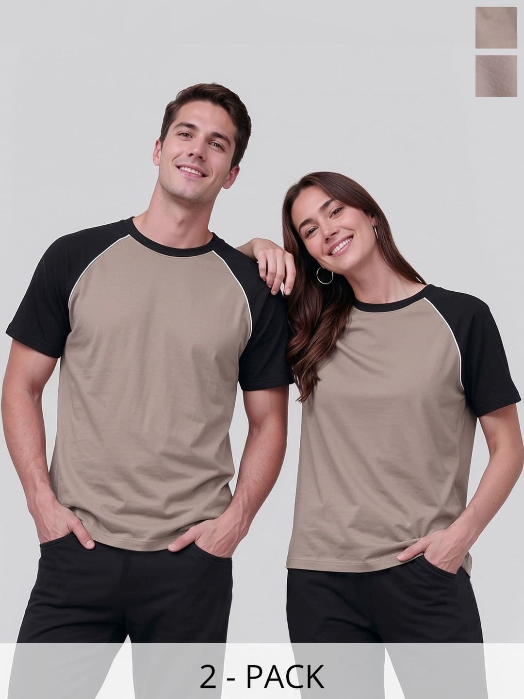 BAESD Unisex 2 Colourblocked Twistform T-shirt - view 1