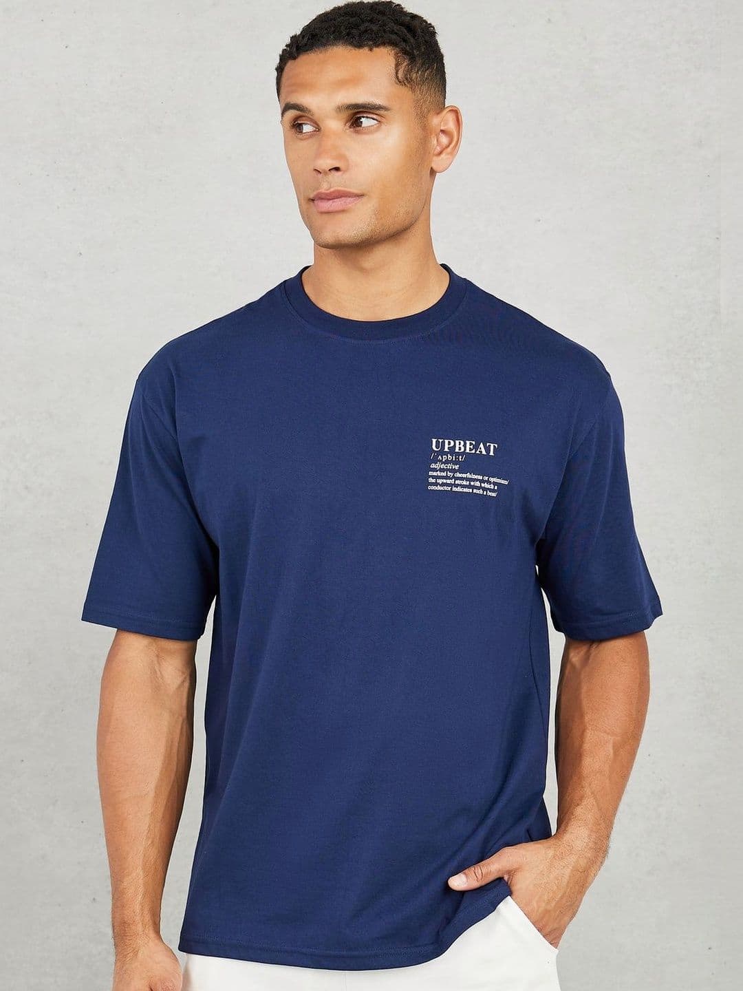 Styli Men Oversized Chest Printed T-Shirt - view 1