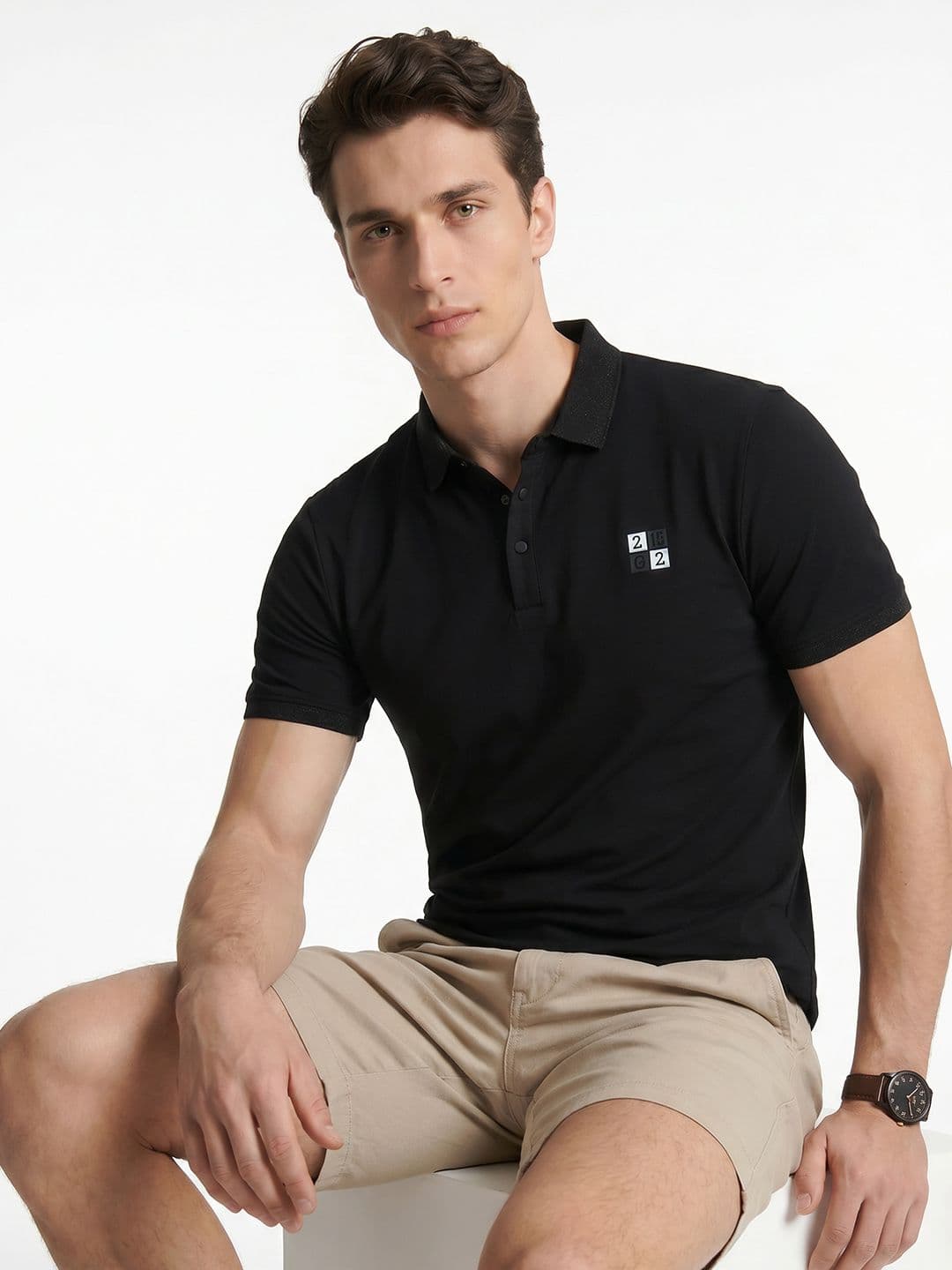Integriti Brand Logo Polo Collar Slim Fit T-shirt - view 1