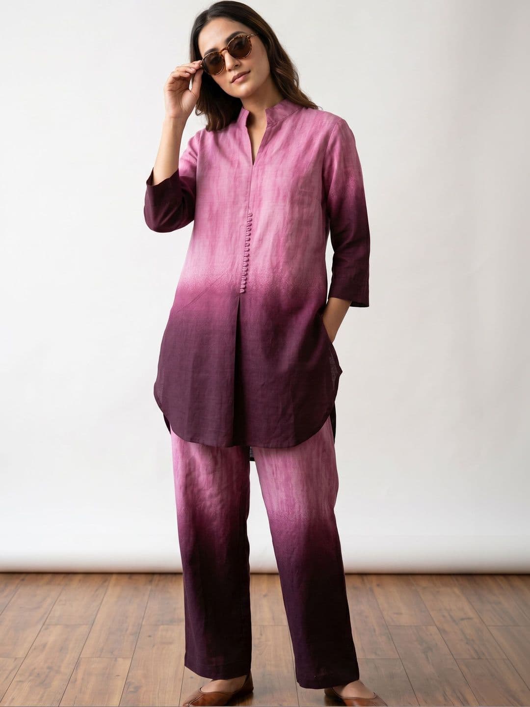 Kirrin Cotton Dyed Tunic with Trousers - view 1