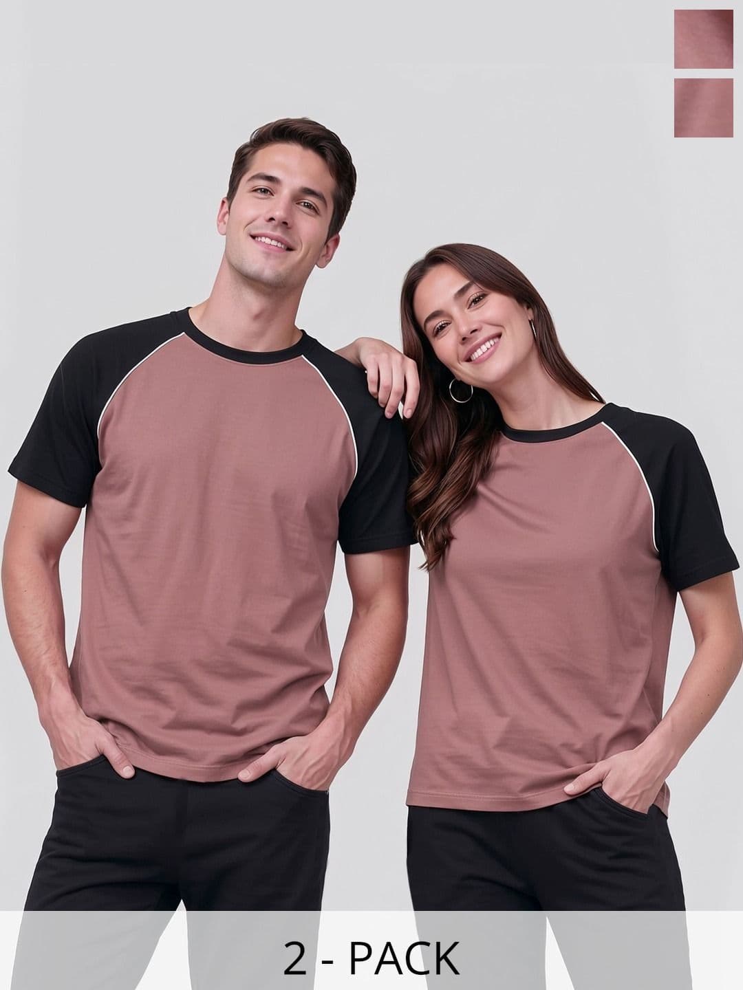 BAESD Unisex 2 Colourblocked Twistform T-shirt - view 1
