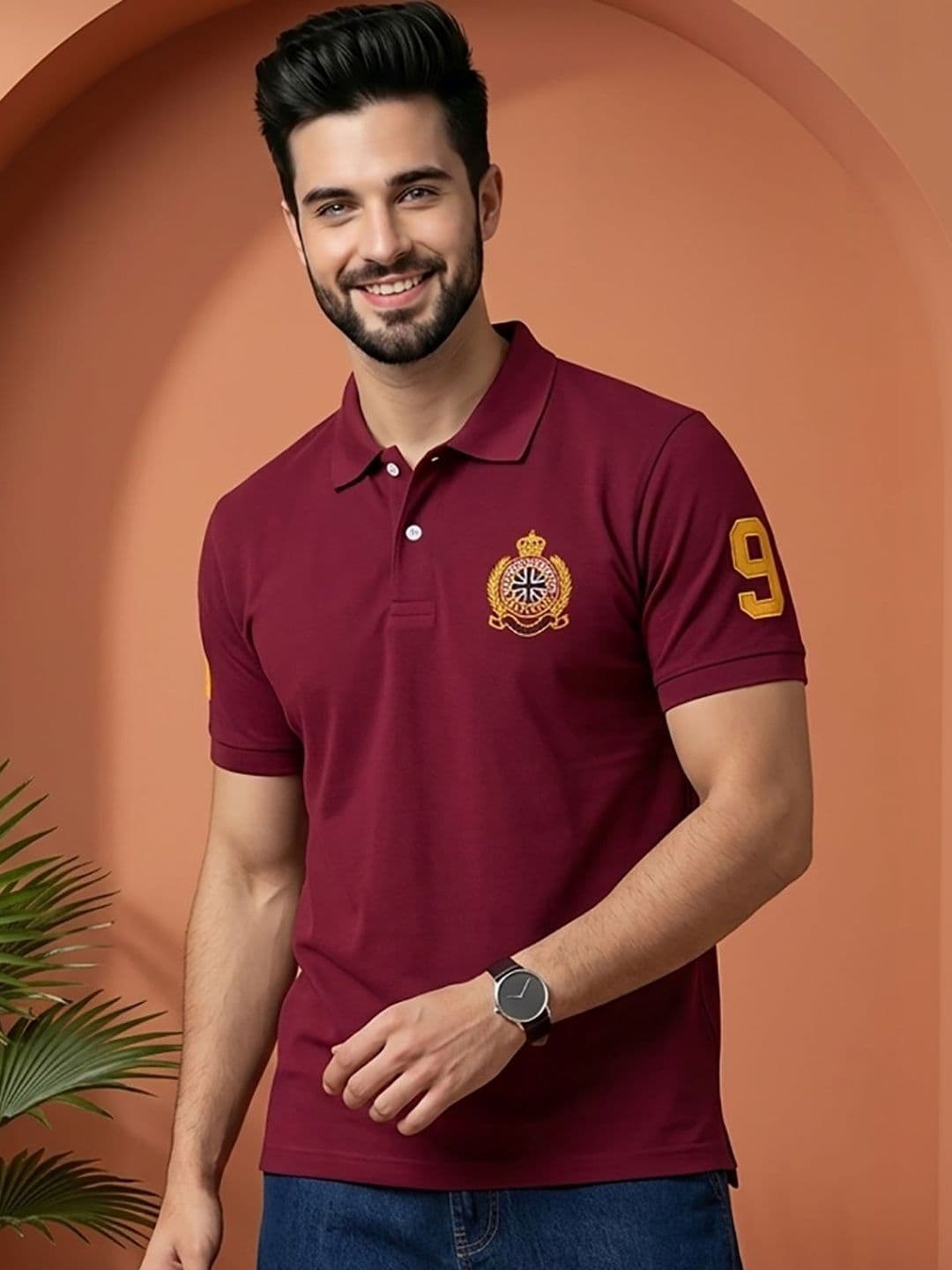 Kook N Keech Men Brand Logo Polo Collar T-shirt - view 1