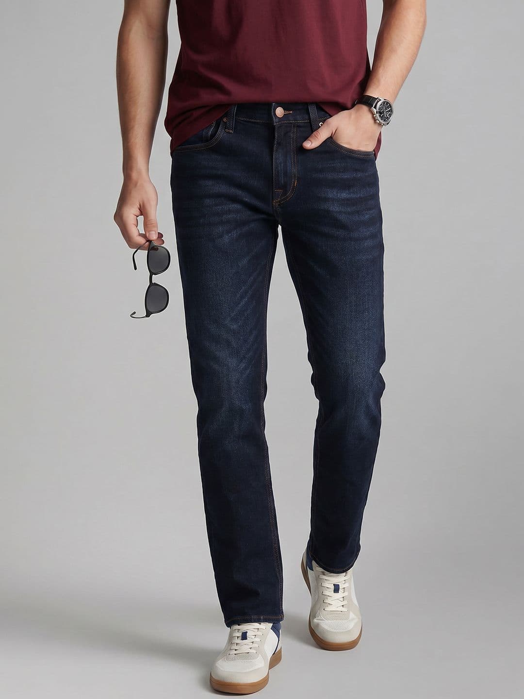 U.S. Polo Assn. Denim Co. Men Slim Tapered Fit Mid-Rise Jeans - view 1
