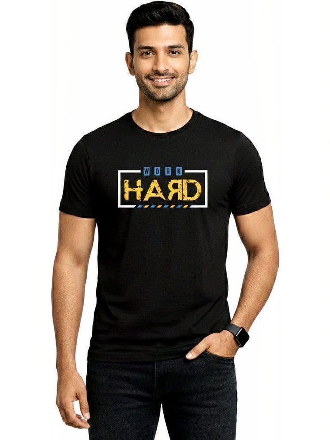 Vogally Men Typography Printed T-shirt - view 1
