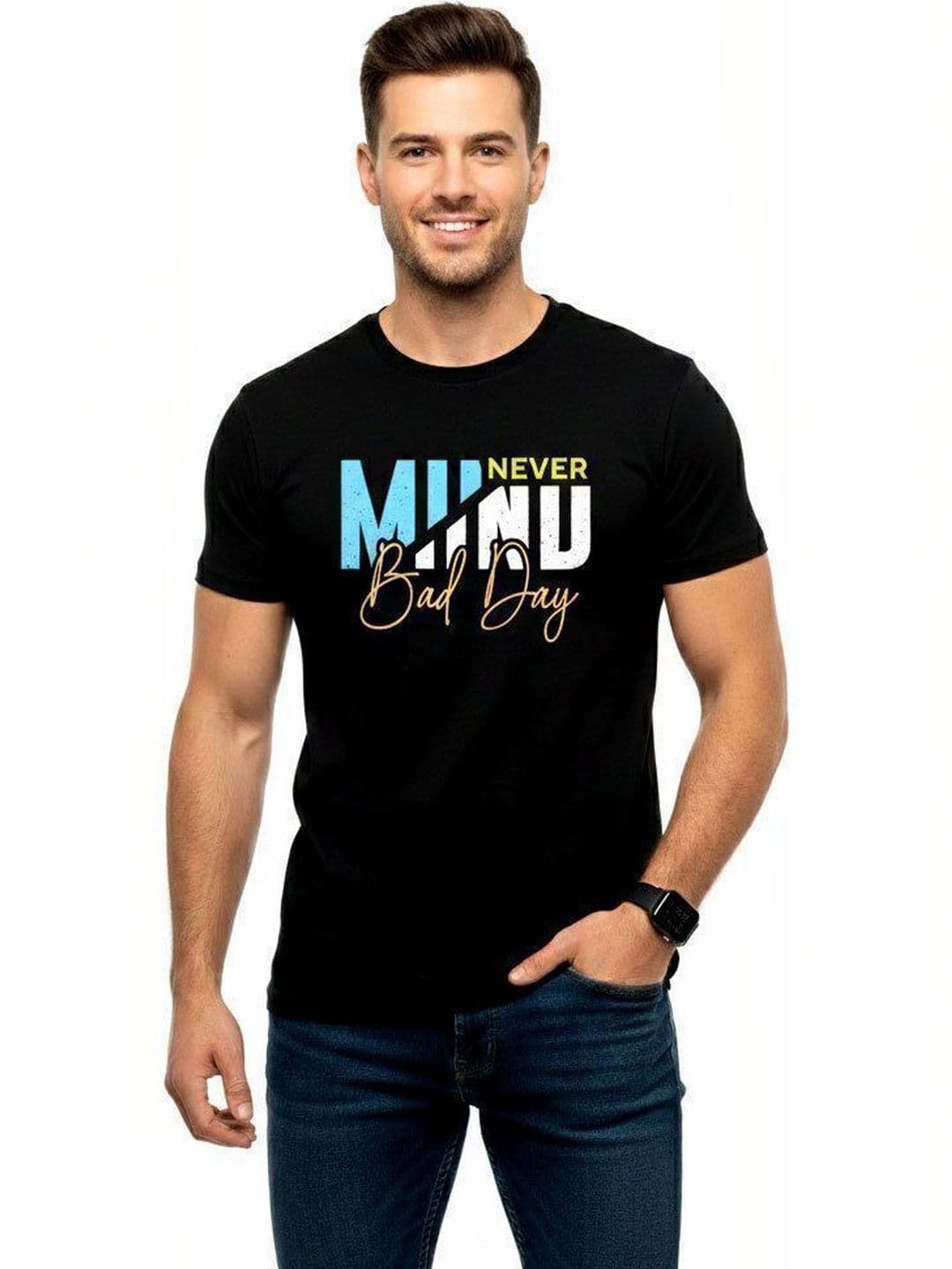 Vogally Men Typography Printed T-shirt - view 1