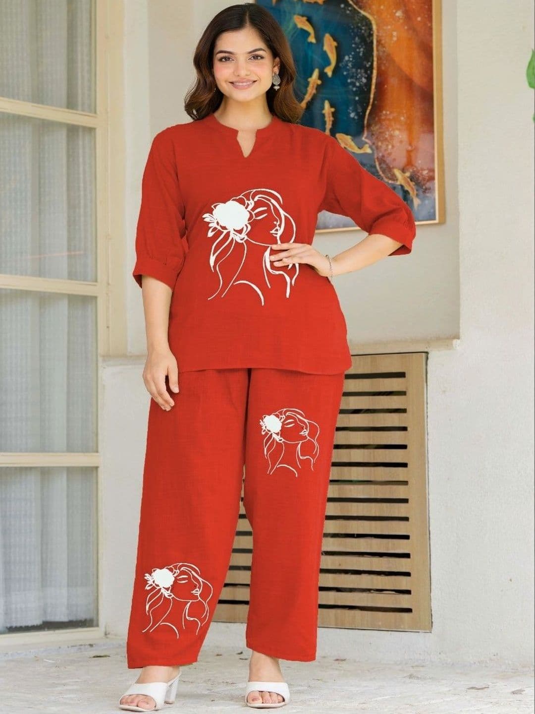 Naida Printed Tunic with Palazzos - view 1