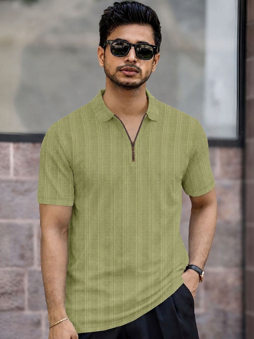 COMBRAIDED Men Polo Collar T-shirt - view 1