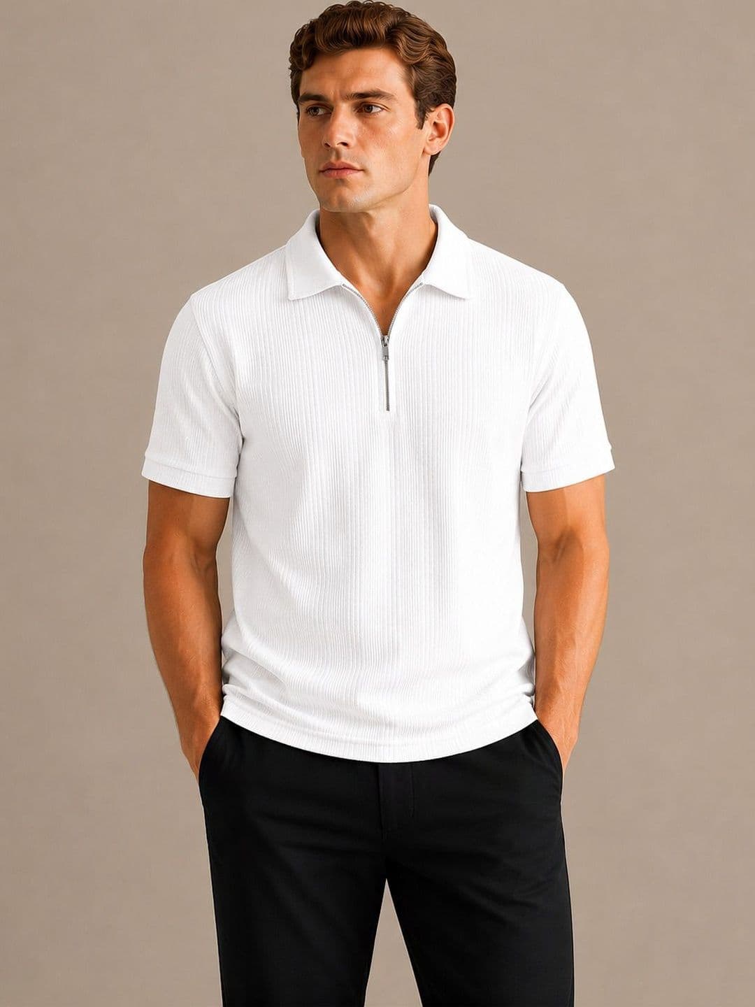 JAMES&GEORGE Polo Collar Short Sleeves T-shirt - view 1