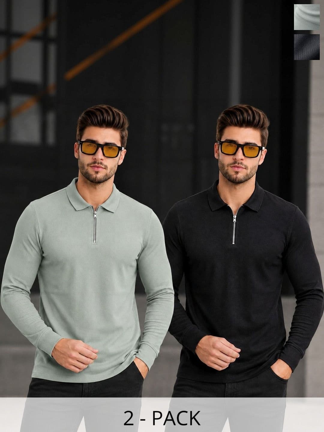 MACK JONNEY Men 2 Polo Collar T-shirt - view 1
