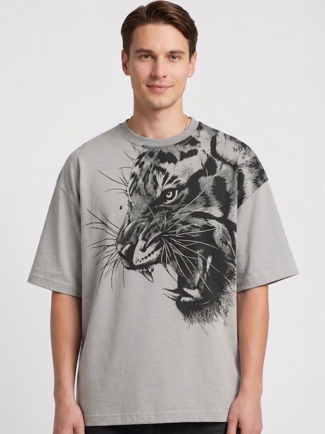 Kook N Keech Men Printed Drop-Shoulder Sleeves T-shirt - view 1