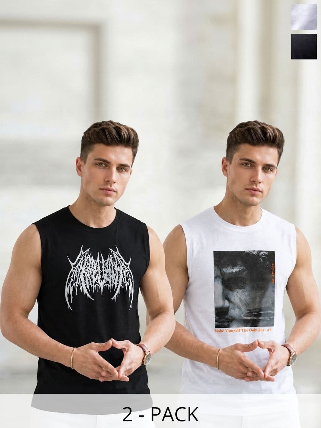 MACK JONNEY Men 2 Printed T-shirt - view 1