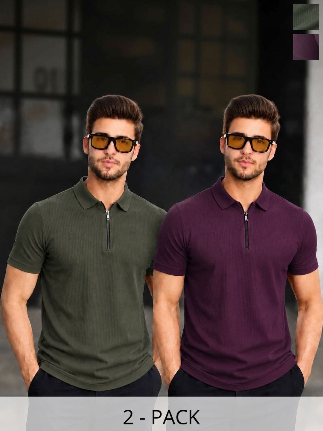 MACK JONNEY Men 2 Polo Collar T-shirt - view 1