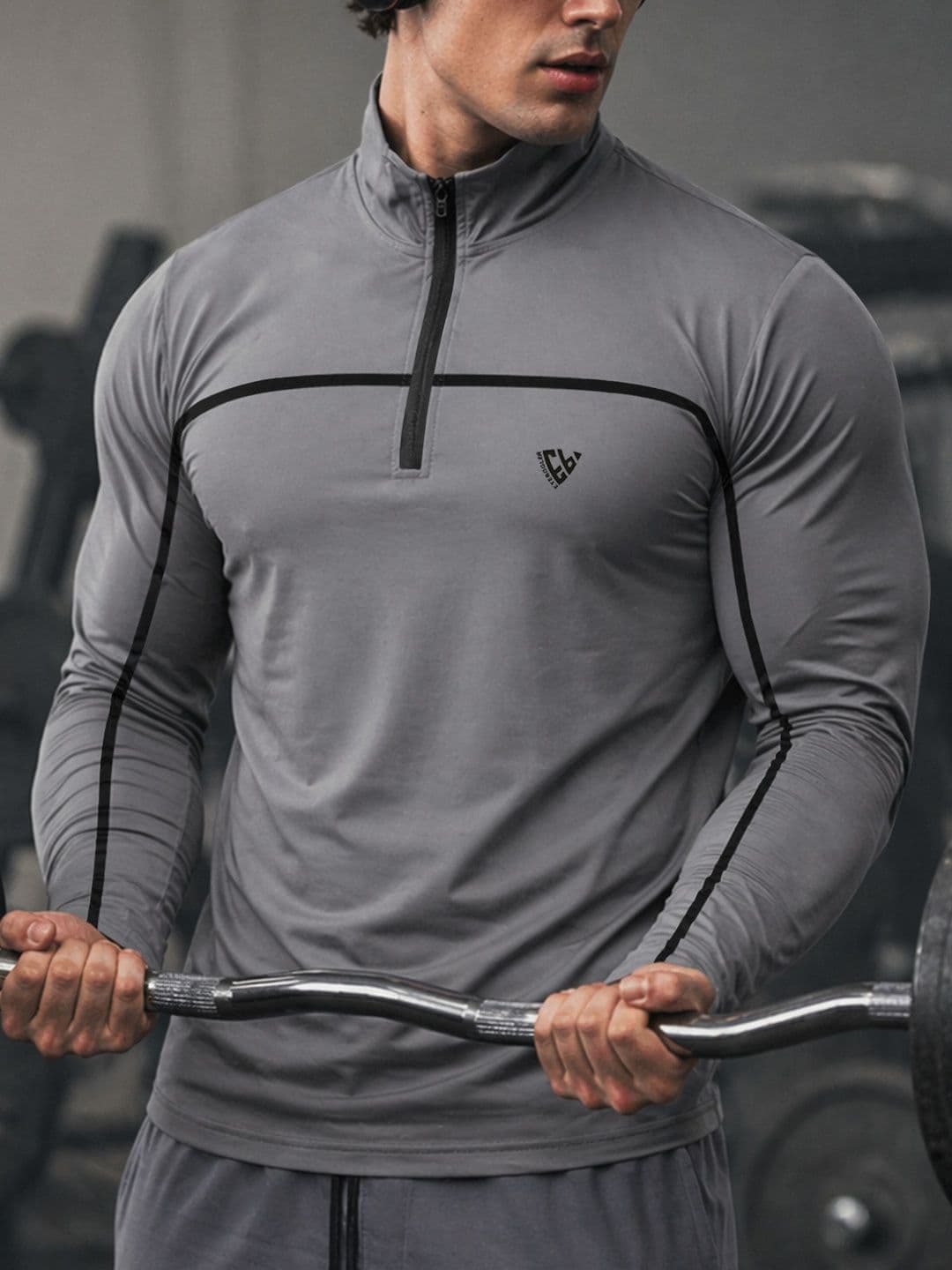 Eyebogler Men Brand Logo Colourblocked High Neck T-shirt - view 1