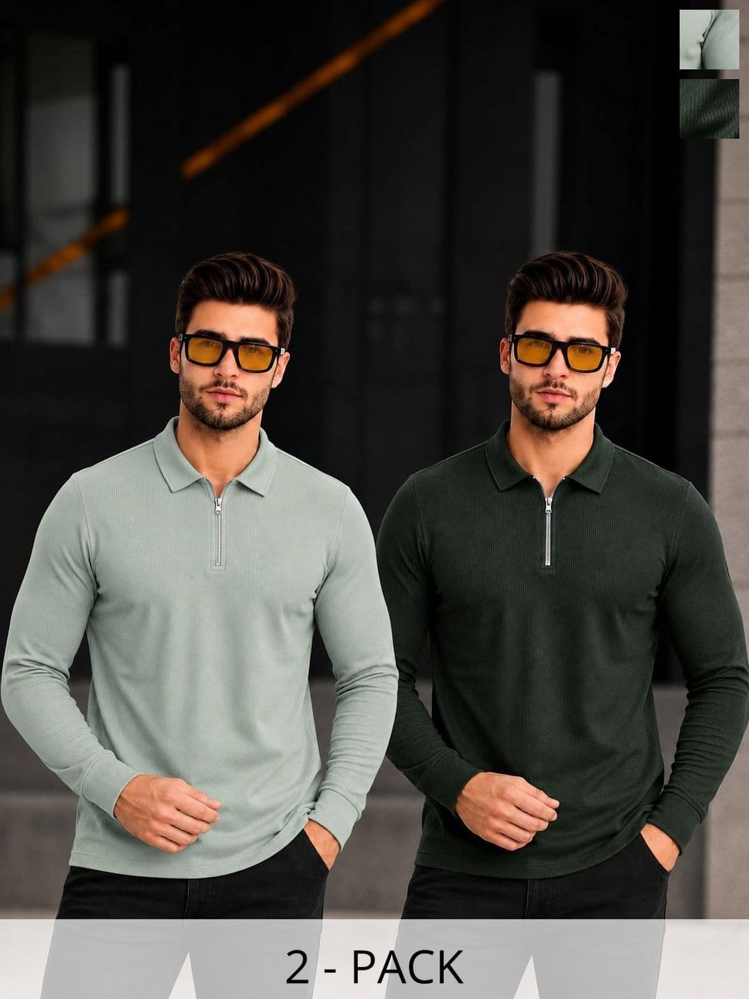 MACK JONNEY Men 2 Polo Collar T-shirt - view 1