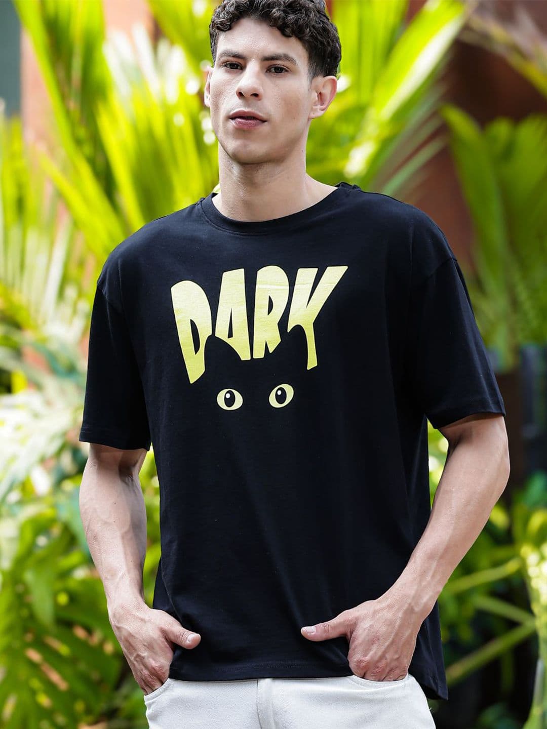 Eszett Men Graphic Printed Round Neck Cotton Oversized T-shirt - view 1
