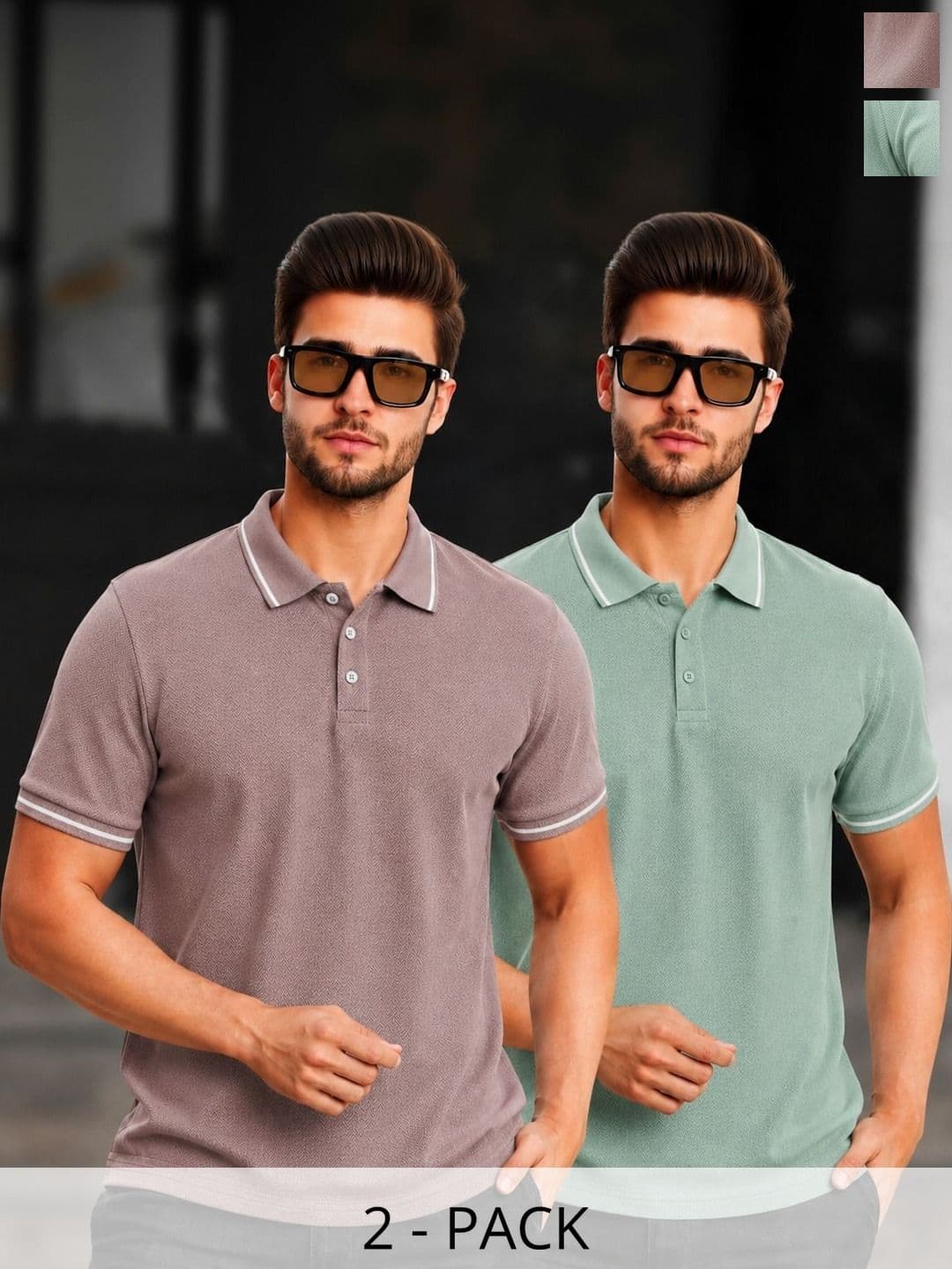 MACK JONNEY Men 2 Polo Collar T-shirt - view 1