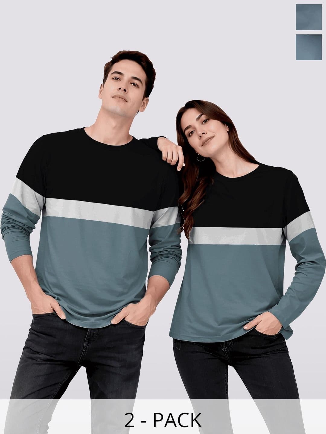 BAESD Unisex 2 Colourblocked Twistform T-shirt - view 1