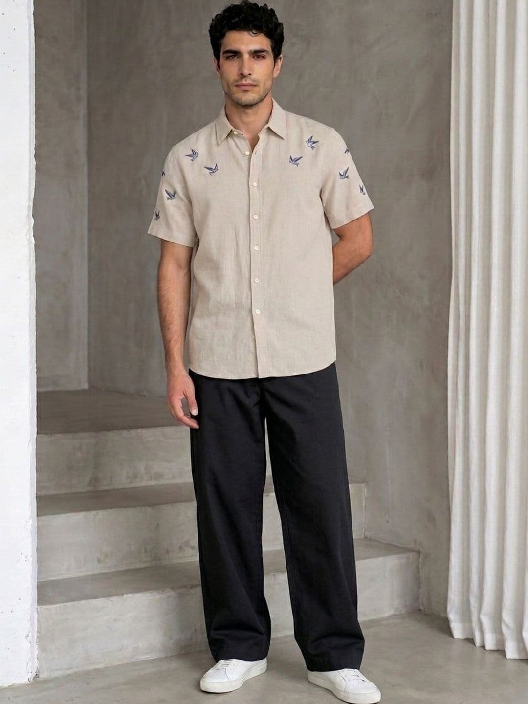 Indian Needle Men Straight Fit Korean Pants - view 1