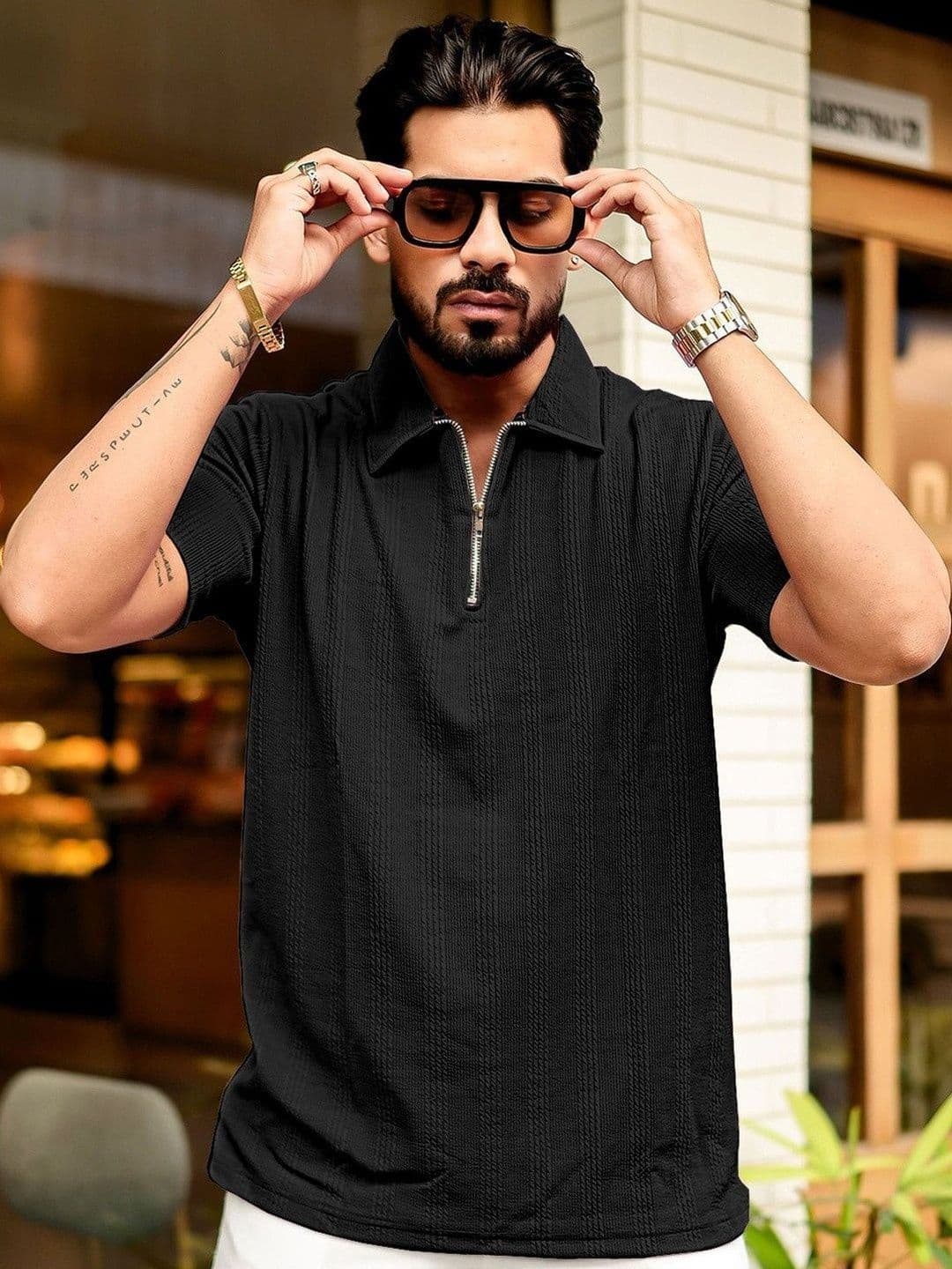COMBRAIDED Men Polo Collar T-shirt - view 1