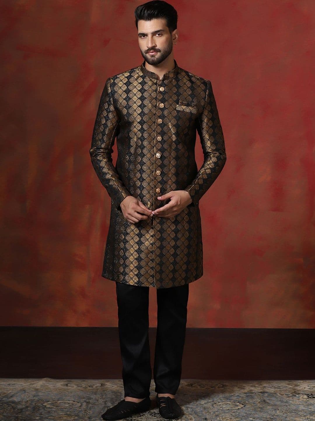 SOURAGYA Embroidered Sherwani Set - view 1