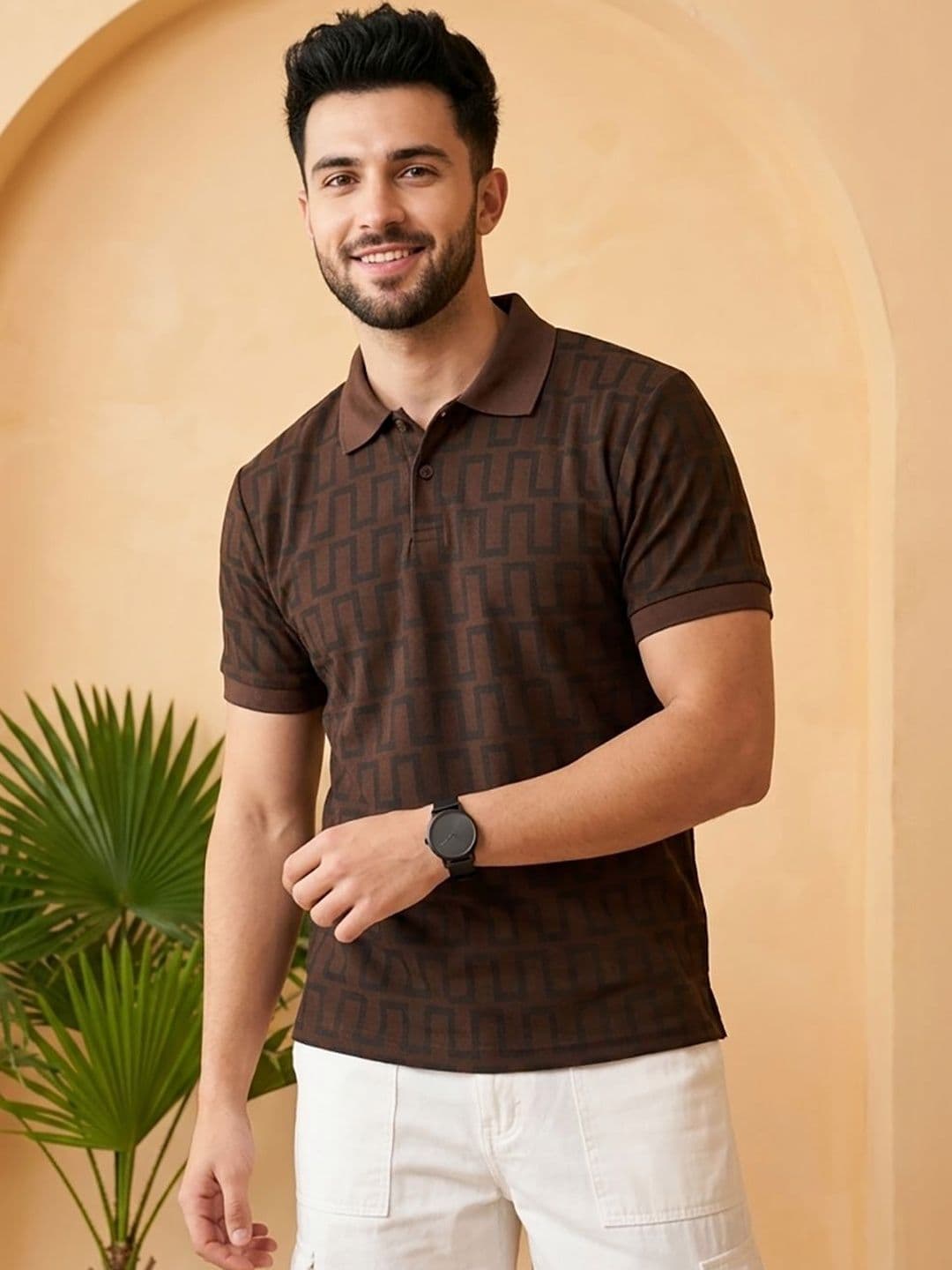Kook N Keech Men Printed Polo Collar T-shirt - view 1