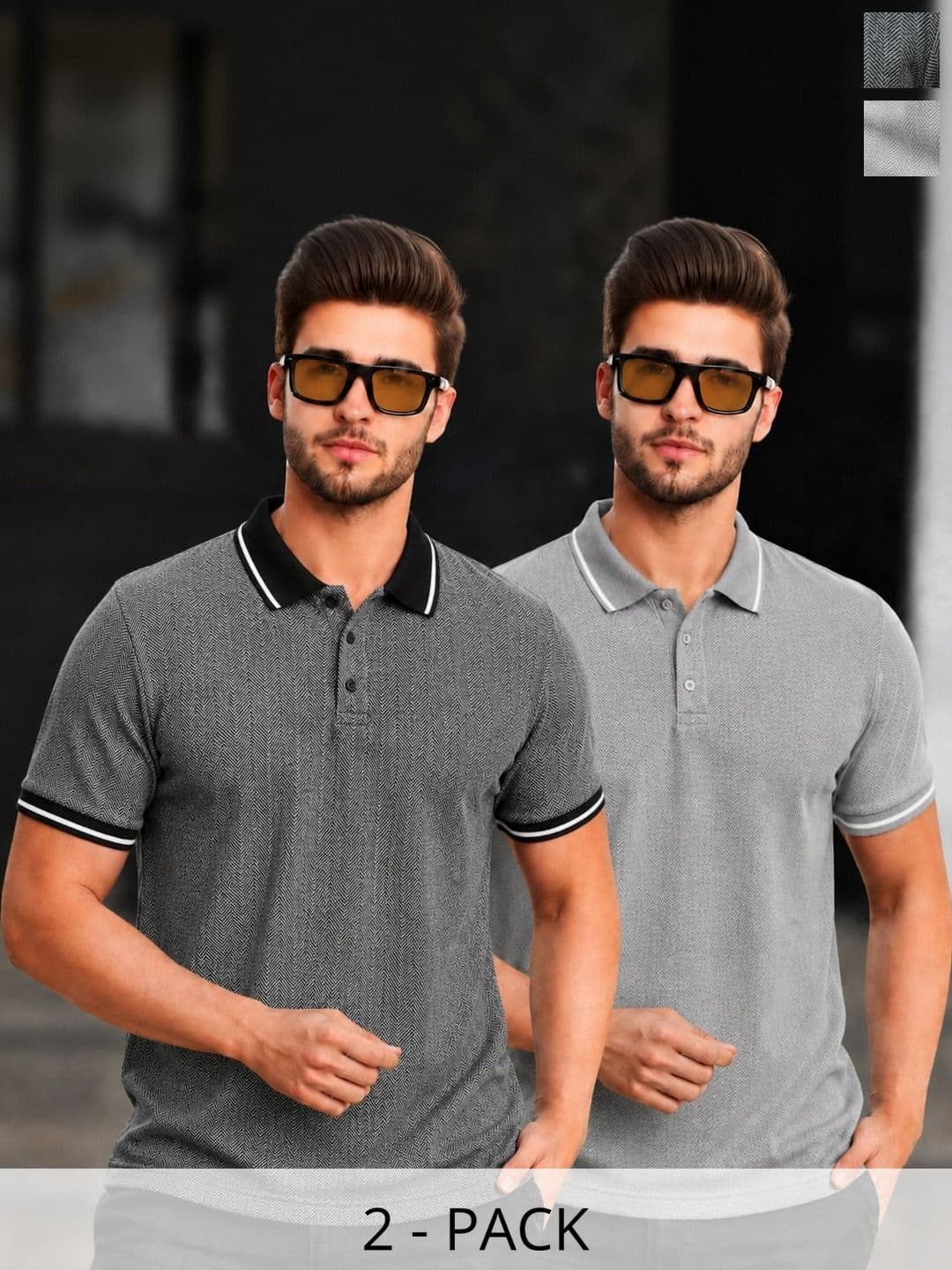 MACK JONNEY Men 2 Polo Collar T-shirt - view 1