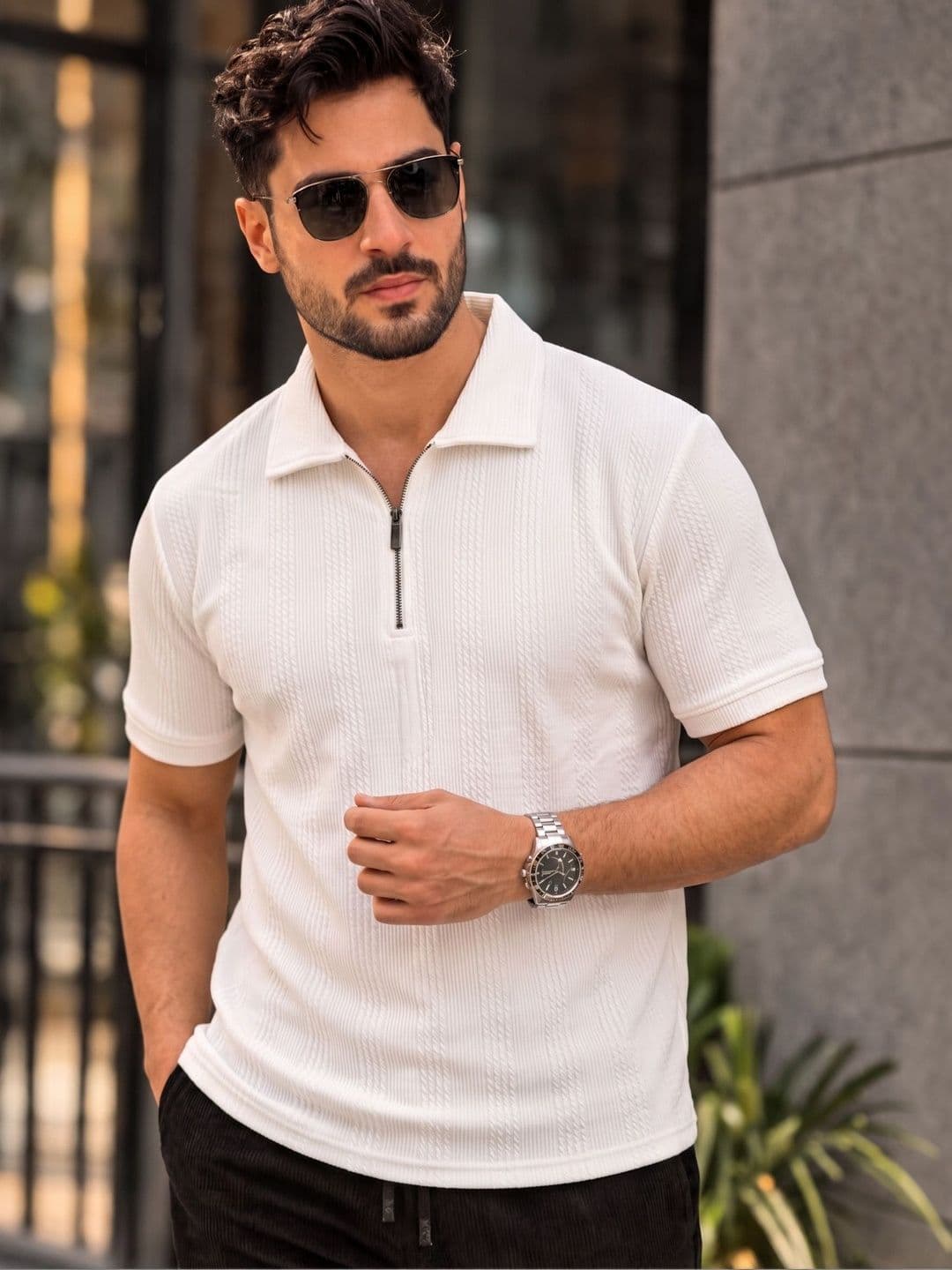 THE BEETEL HOUSE Men Polo Collar T-shirt - view 1