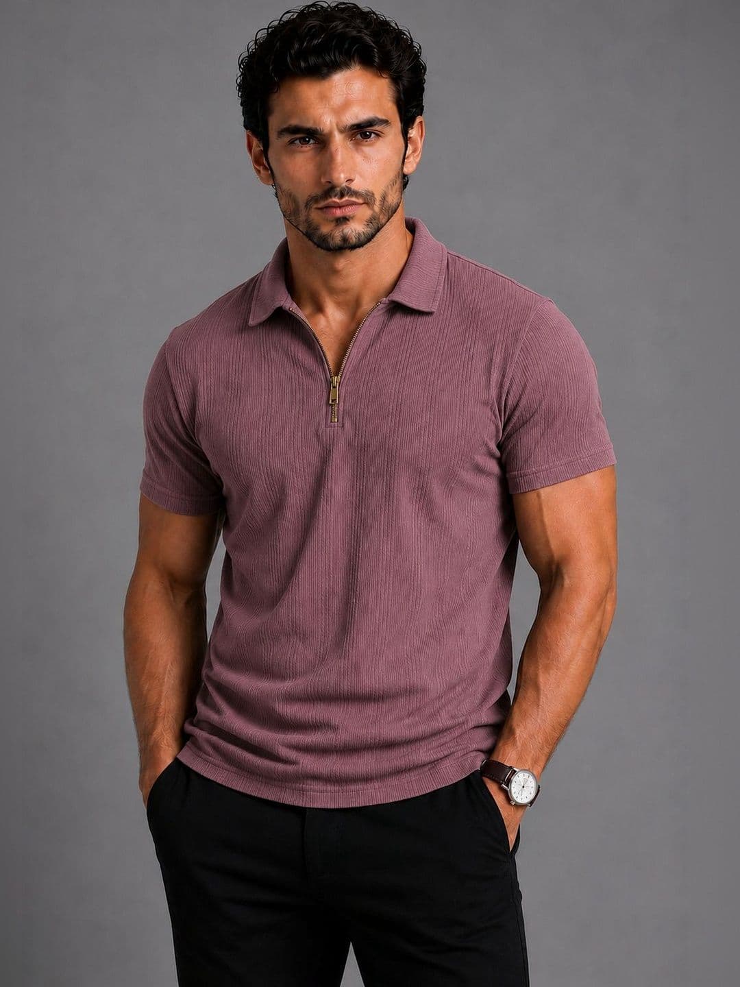 JAMES&GEORGE Men Polo Collar T-shirt - view 1