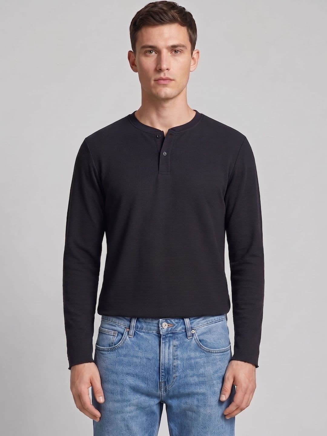 Davno Men Henley Neck T-shirt - view 1