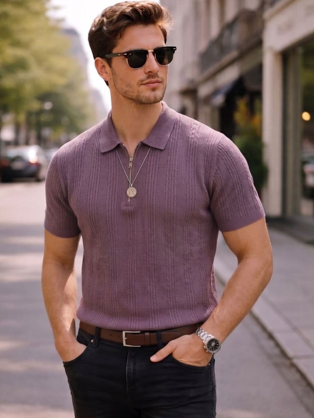 SZN Men Polo Collar T-shirt - view 1