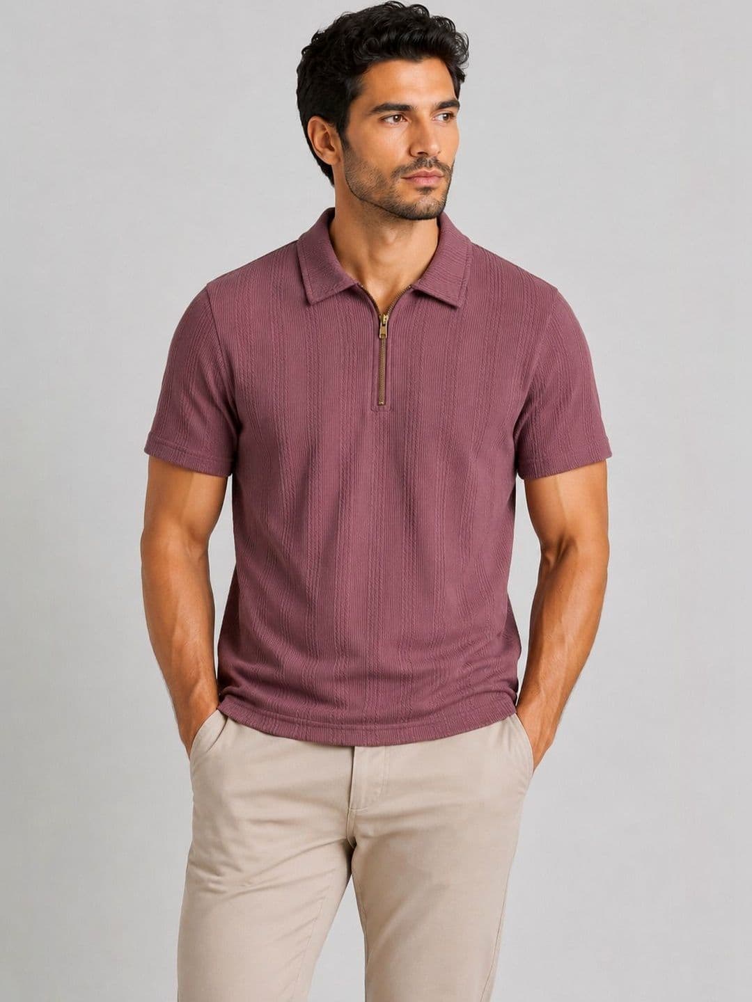 THE BEETEL HOUSE Men Polo Collar T-shirt - view 1