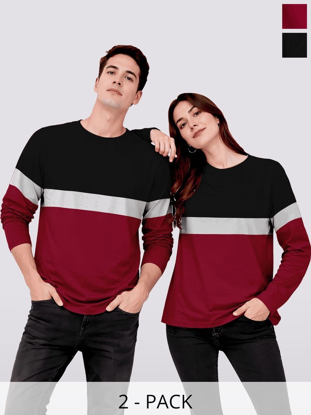BAESD Unisex 2 Colourblocked Twistform T-shirt - view 1