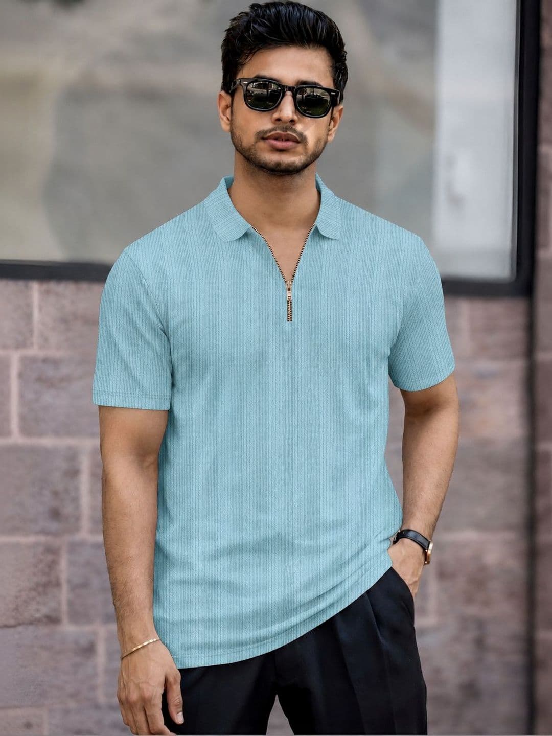 COMBRAIDED Men Polo Collar T-shirt - view 1