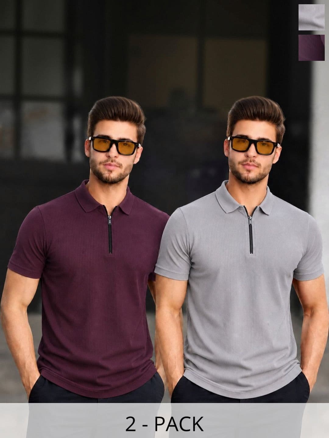 MACK JONNEY Men 2 Polo Collar T-shirt - view 1