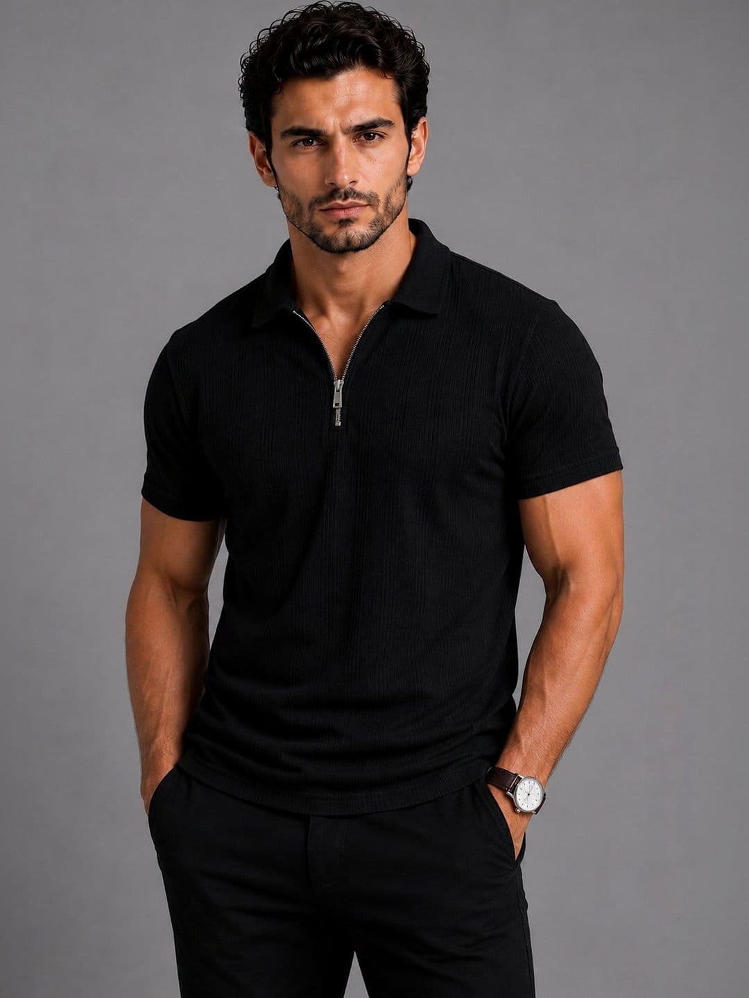 THE BEETEL HOUSE Men Polo Collar T-shirt - view 1
