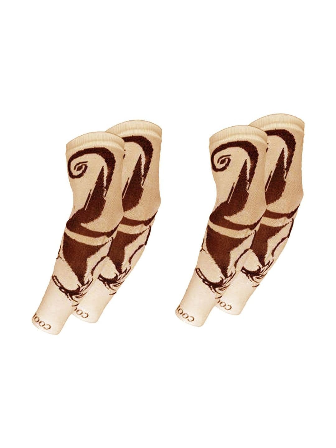 Navkar Crafts Men Patterned Fingerless Gloves - view 1