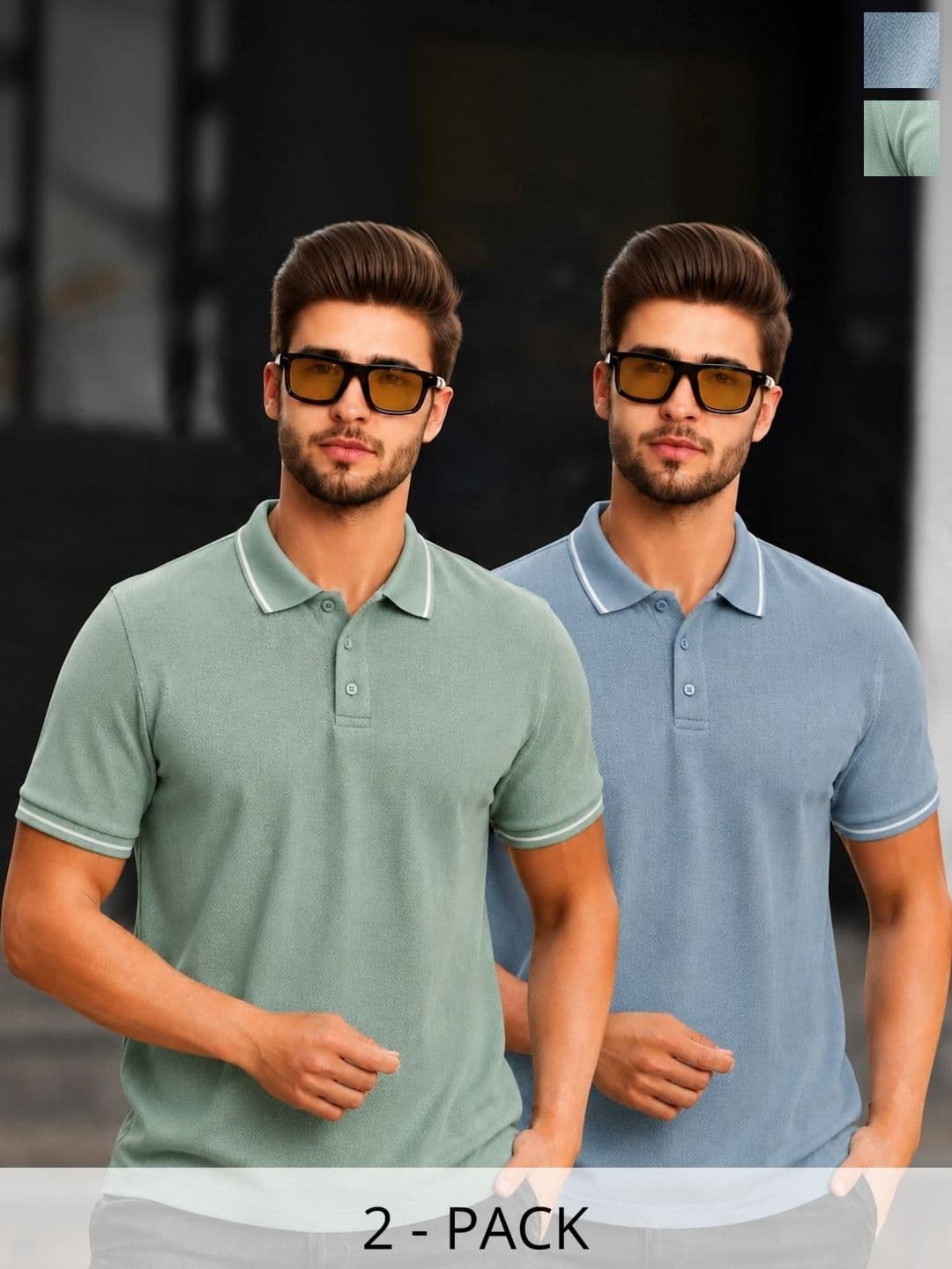 MACK JONNEY Men 2 Polo Collar T-shirt - view 1
