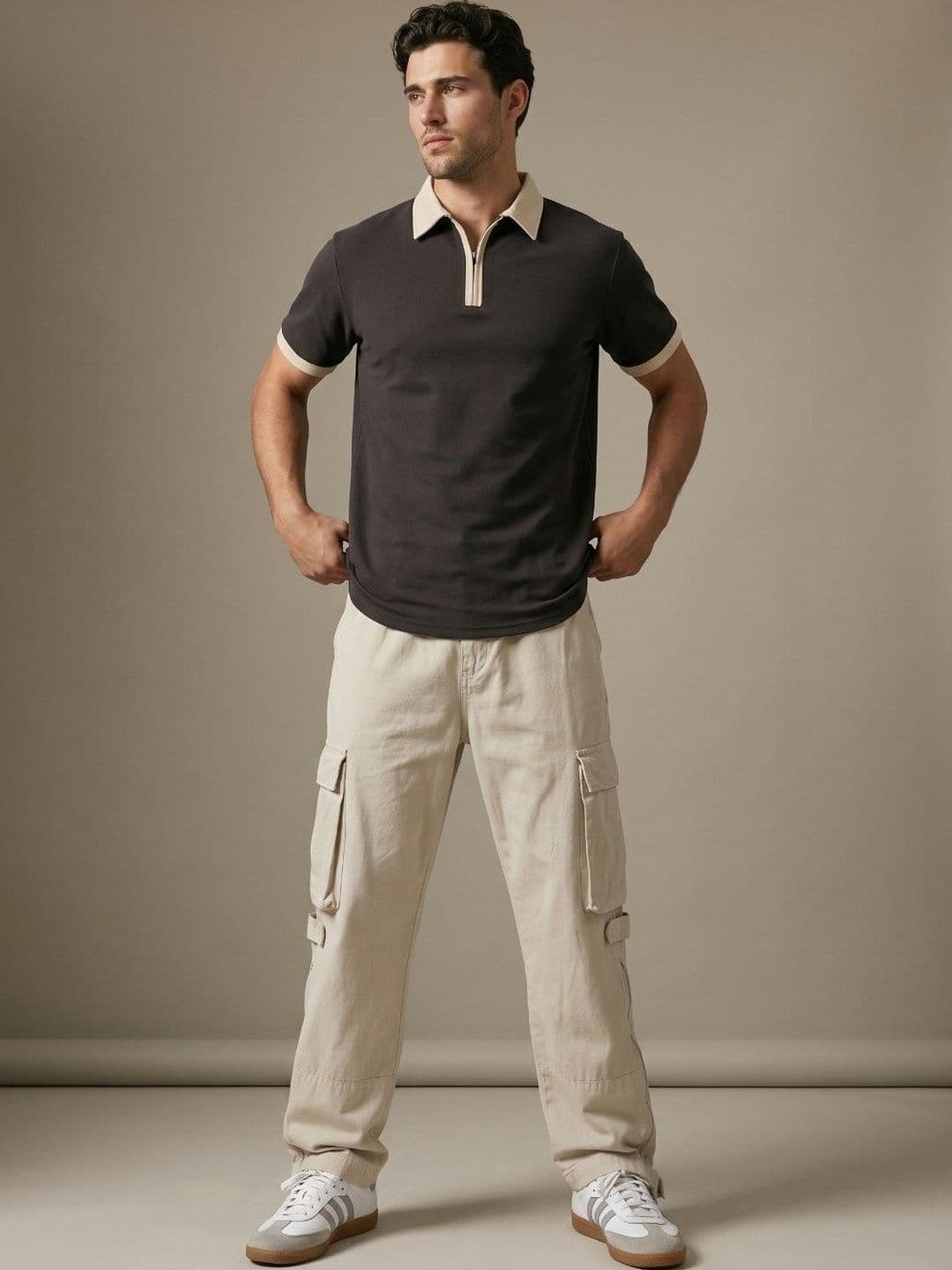 glitchez Men's Polo Collar Regular Fit T-shirt - view 1
