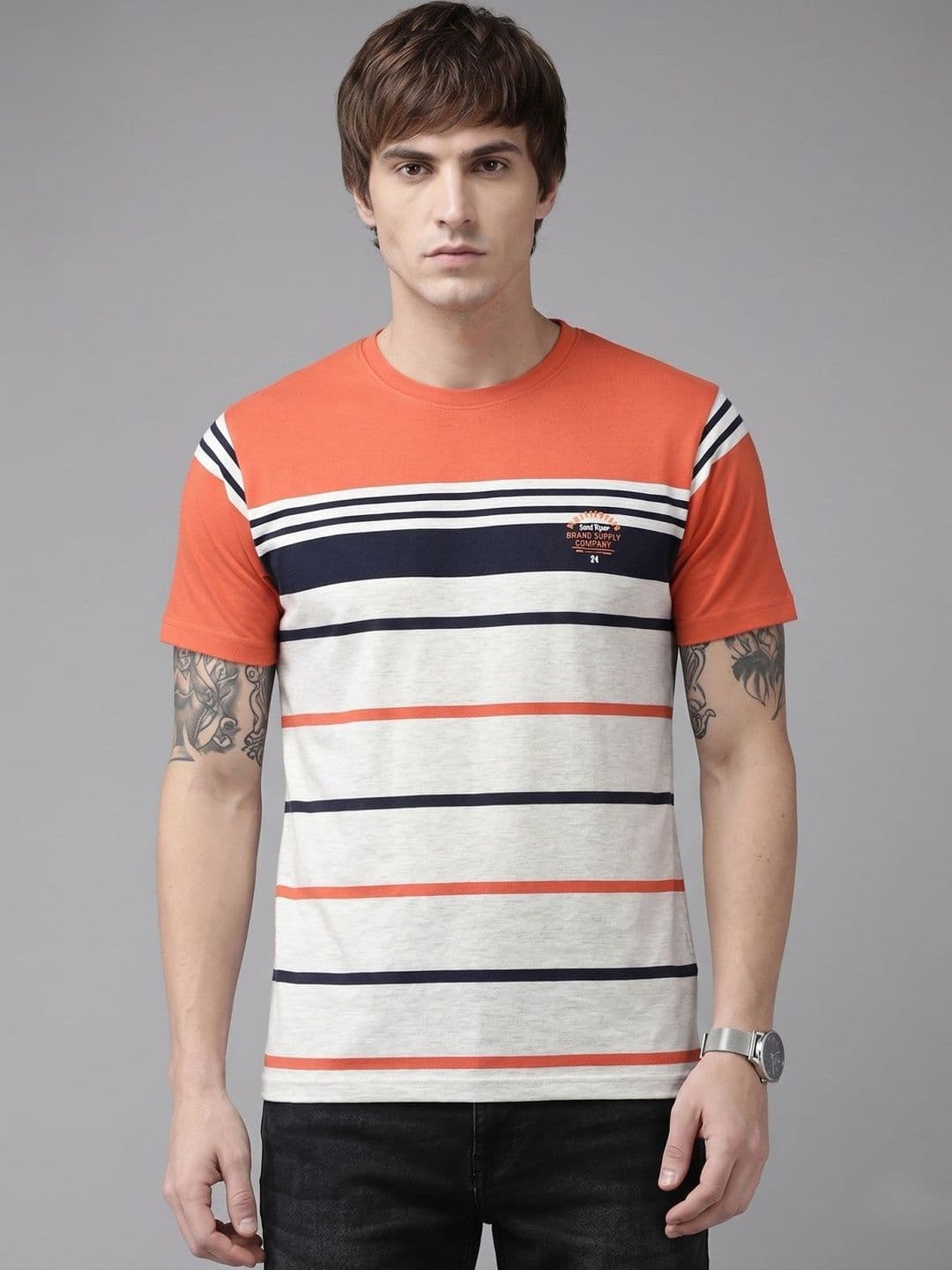 SANDPIPER Men Striped T-shirt - view 1