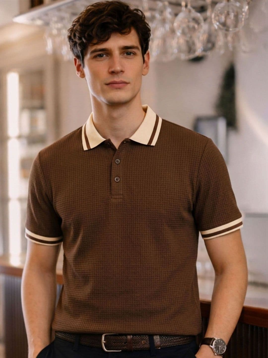 THE BEETEL HOUSE Men Polo Collar T-shirt - view 1