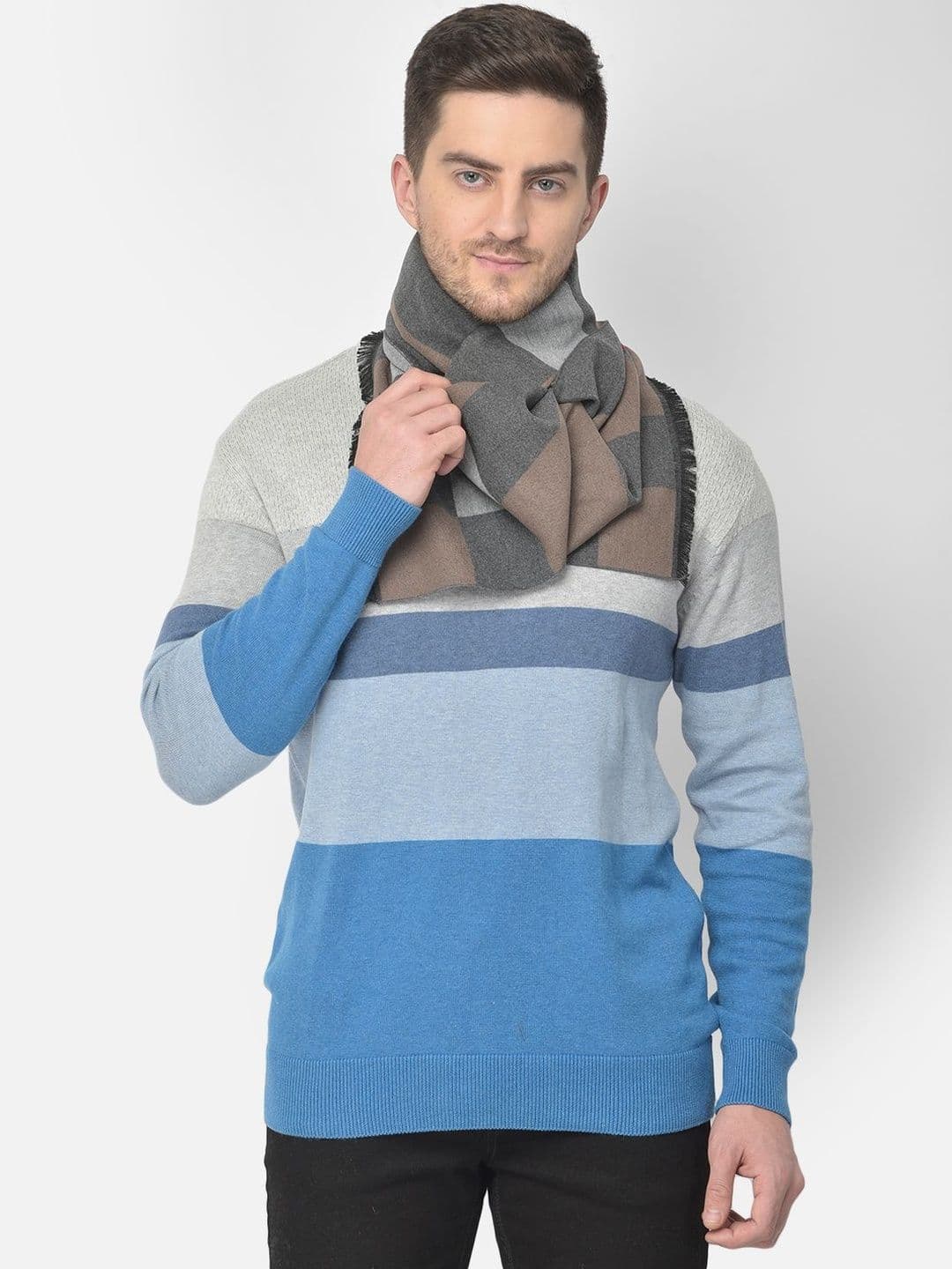 Cazzano Men Checked Scarf - view 1