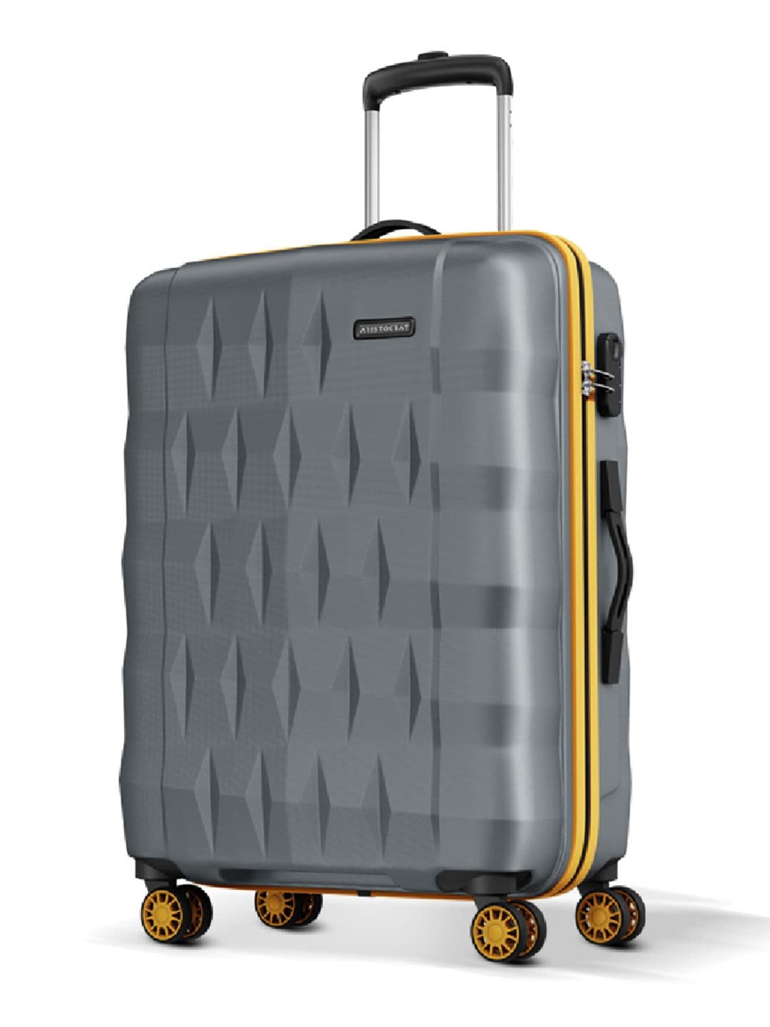 Aristocrat Comet Grey Medium Hard Luggage 66cm Check-in Trolley Bag With Smooth 8-Wheel - view 1