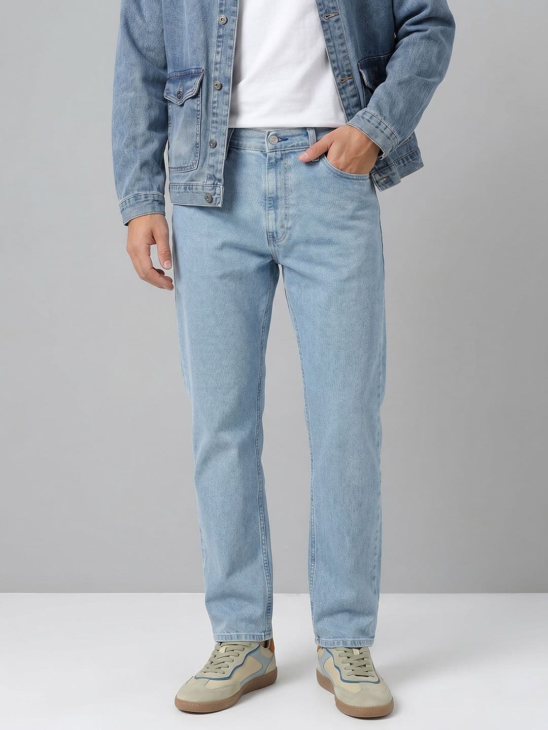 Levis Men 555 Relaxed Straight Fit Stretchable Jeans - view 1