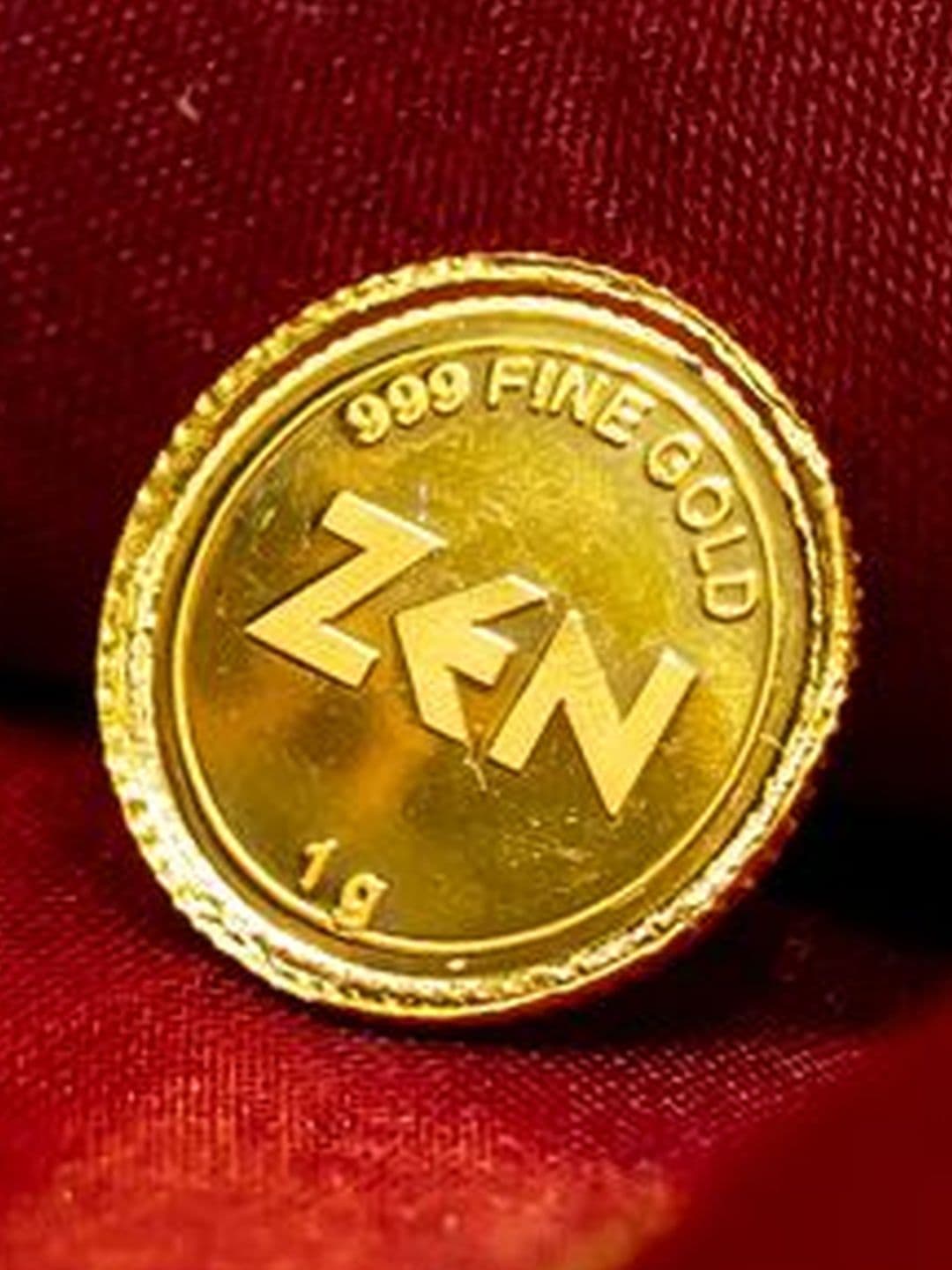 Zen Diamond India 24 KT Gold Coin- 1 gm - view 1