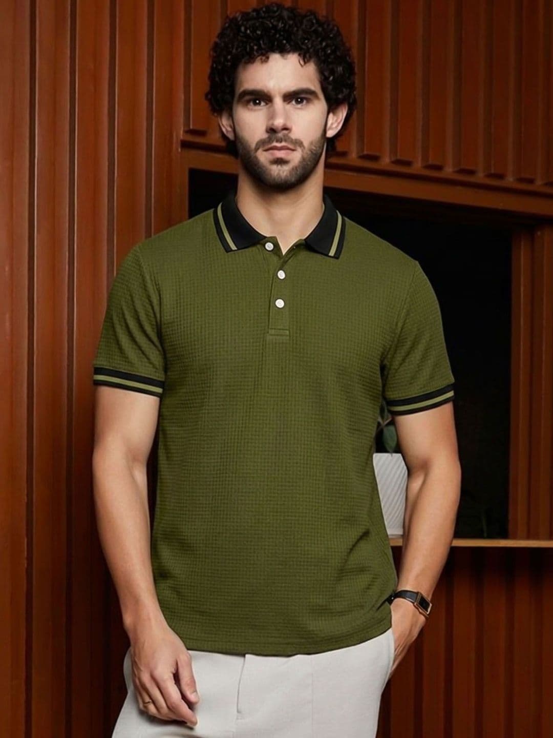THE BEETEL HOUSE Men Polo Collar Pockets T-shirt - view 1