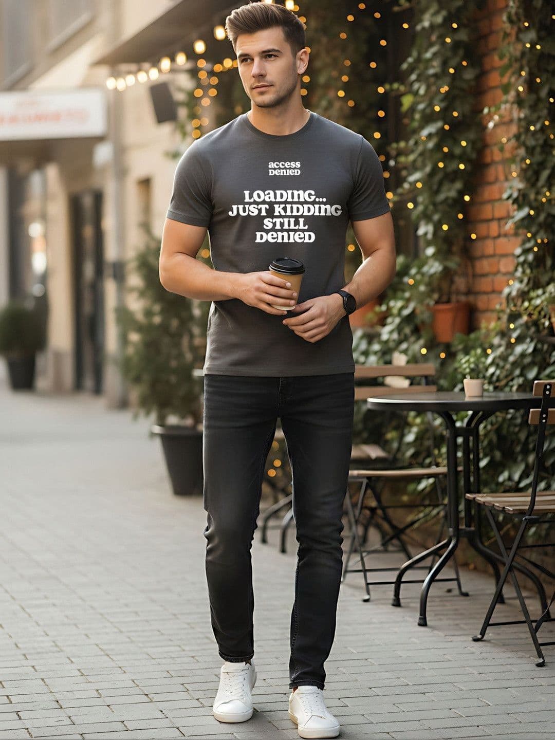 SYMBLANCE Men Typography Printed T-shirt - view 1